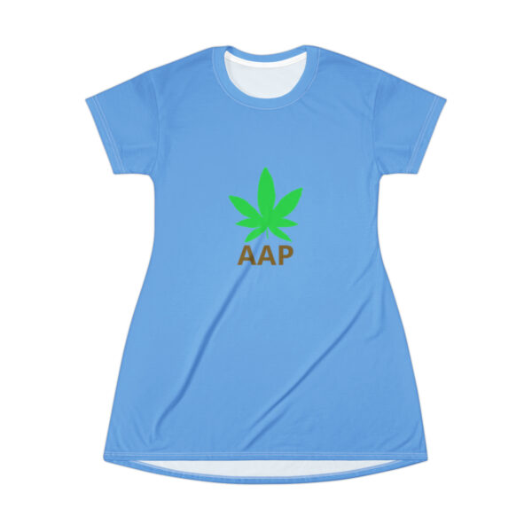 Follow The Program AAP Original AAPStore.co Logo Light Blue T-Shirt Dress - Image 2