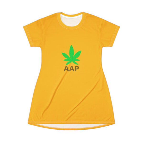 Follow The Program AAP Original AAPStore.co Logo Yellow T-Shirt Dress - Image 2