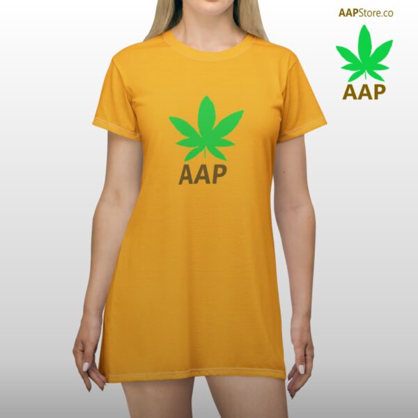 AAP Original AAPStore.co Logo Women’s T-Shirt Dress Yellow