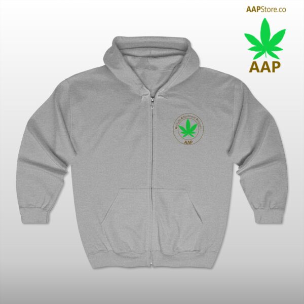 Follow The Program AAP Original Pocket Logo 2-Sided Full Zip Hooded Sweatshirt - Image 3