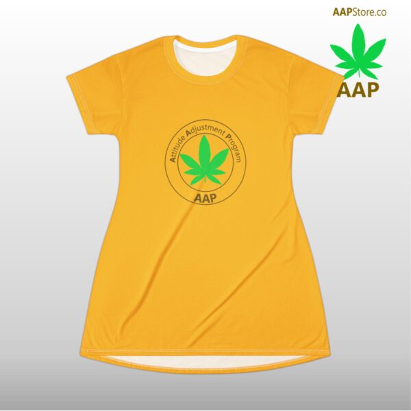 Follow The Program AAP Original Yellow T-Shirt Dress - Image 2