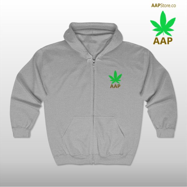 Follow The Program AAP Original Pocket AAPStore.co Logo Men’s Full Zip Hooded Sweatshirt