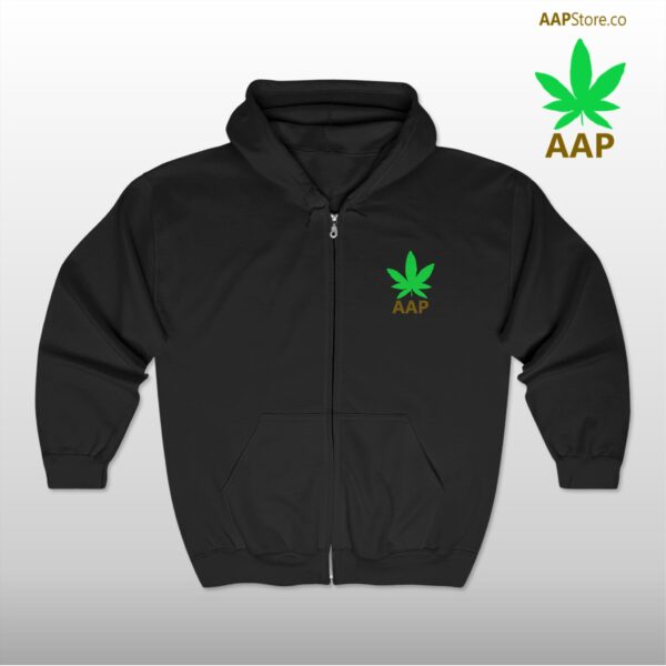 Follow The Program AAP Original Pocket AAPStore.co Logo Full Zip Hooded Sweatshirt - Image 3