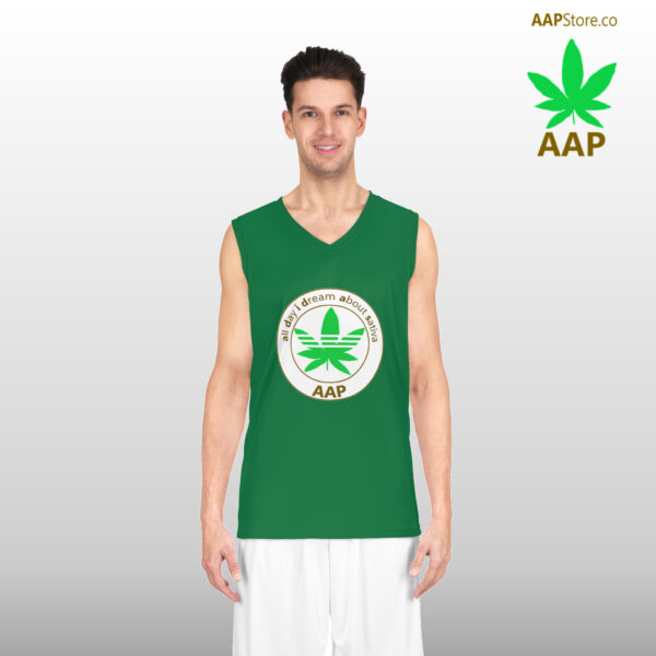 Follow The Program AAP Original All Day I Dream About Sativa Basketball Jersey Green - Image 2