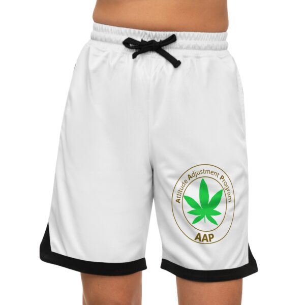 Follow The Program AAP Original Basketball Rib Shorts White - Image 3