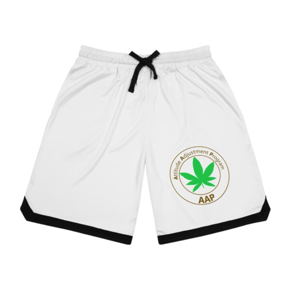 Follow The Program AAP Original Basketball Rib Shorts White - Image 4