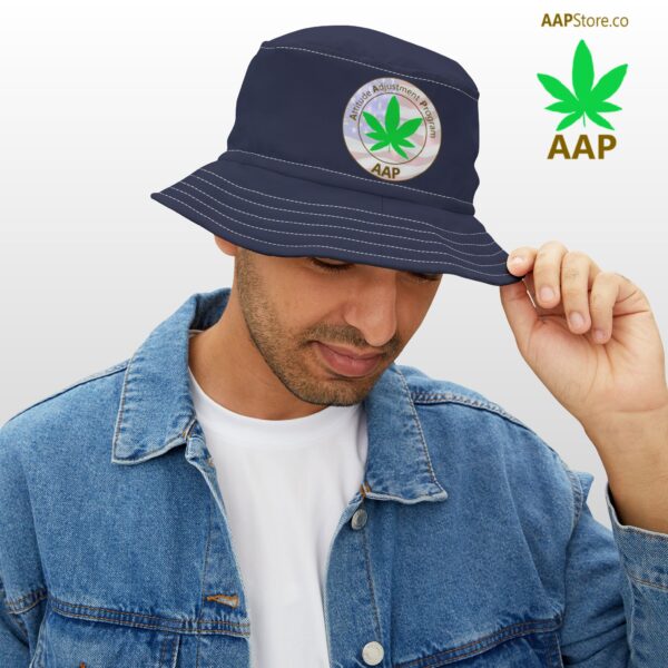 Puff It Up For Freedom AAP Original Navy Blue Bucket Hat - Image 5