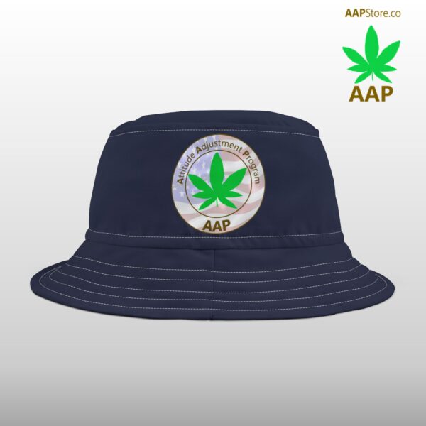 Puff It Up For Freedom AAP Original Navy Blue Bucket Hat - Image 4