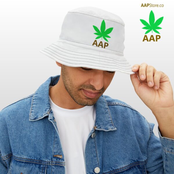 Follow The Program AAP Original AAPStore.co Logo White Bucket Hat - Image 2