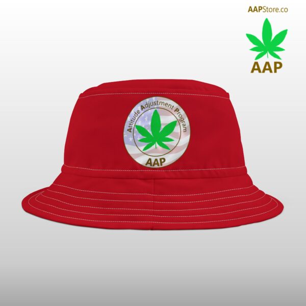 Puff It Up For Freedom AAP Original Red Bucket Hat - Image 4