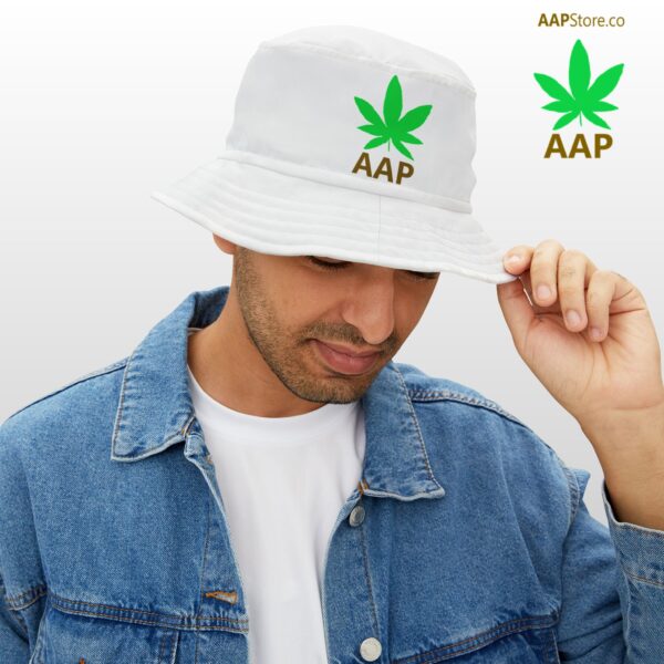 Follow The Program AAP Original AAPStore.co Logo White Bucket Hat - Image 5