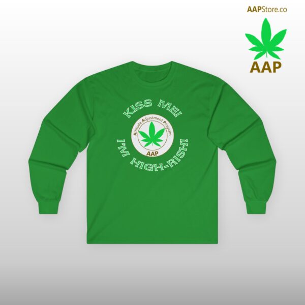 Kiss Me I'm Highrish Long Sleeve Tee - Image 4