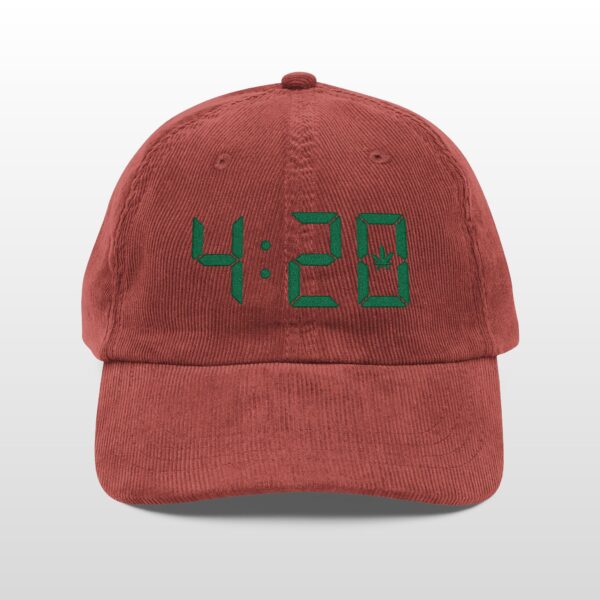 420 Digital Clock Vintage Corduroy Cap - Image 2