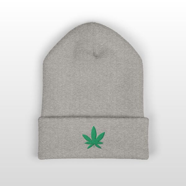 Green Leaf 420 Embroidered Beanie