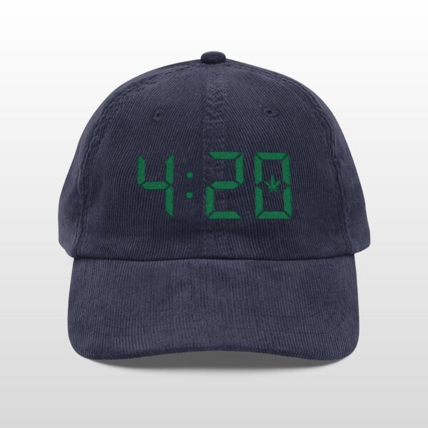 420 Digital Clock Vintage Corduroy Cap - Image 5