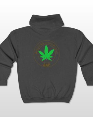 follow the program aap original pocket logo 2 sided full zip hooded sweatshirt