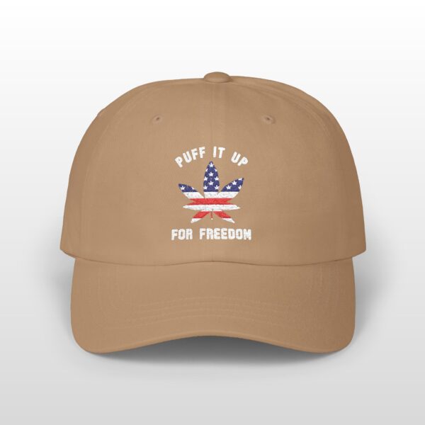 puff it up for freedom embroidered 420 dad hat