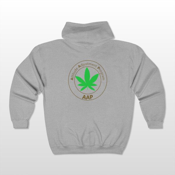 follow the program aap original pocket logo 2 sided full zip hooded sweatshirt