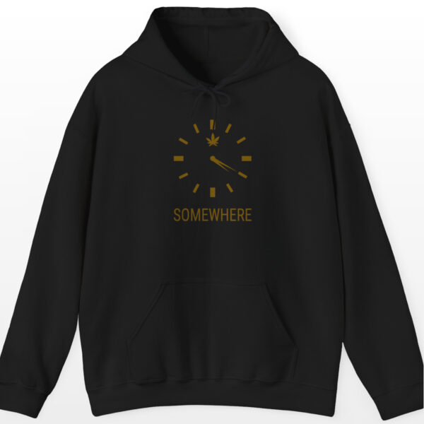 420 somewhere clock 420 stoner hoodie