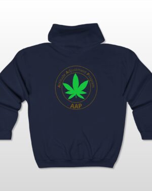 follow the program aap original pocket logo 2 sided full zip hooded sweatshirt