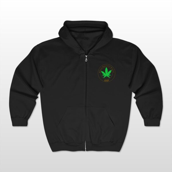 follow the program aap original pocket logo 2 sided full zip hooded sweatshirt