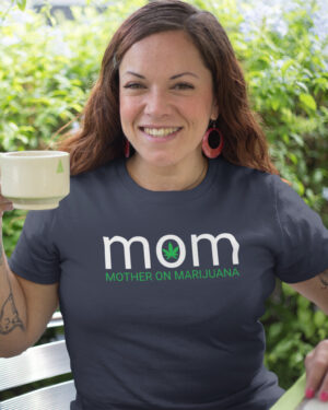 aap mom mother on marijuana 420 tee navy 1x1