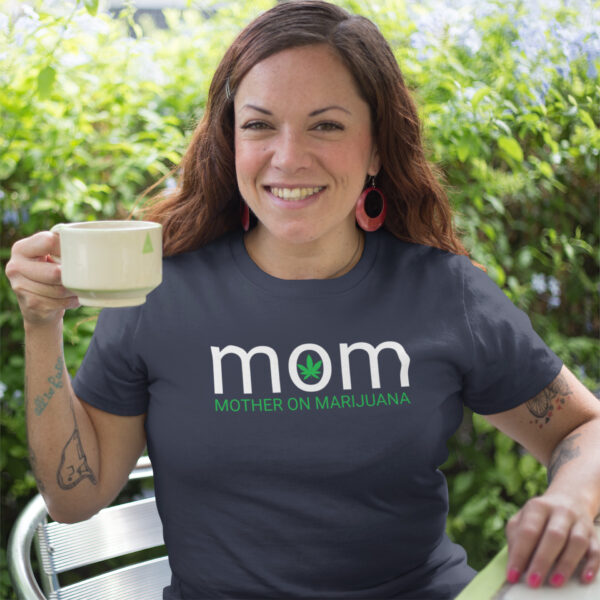 aap mom mother on marijuana 420 tee navy 1x1