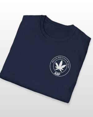 attitude adjustment program aap white pocket badge 420 tee