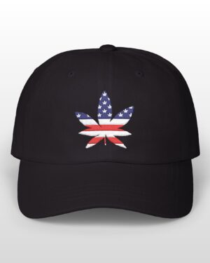 puff it up for freedom leaf embroidered 420 dad hat