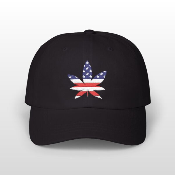 puff it up for freedom leaf embroidered 420 dad hat