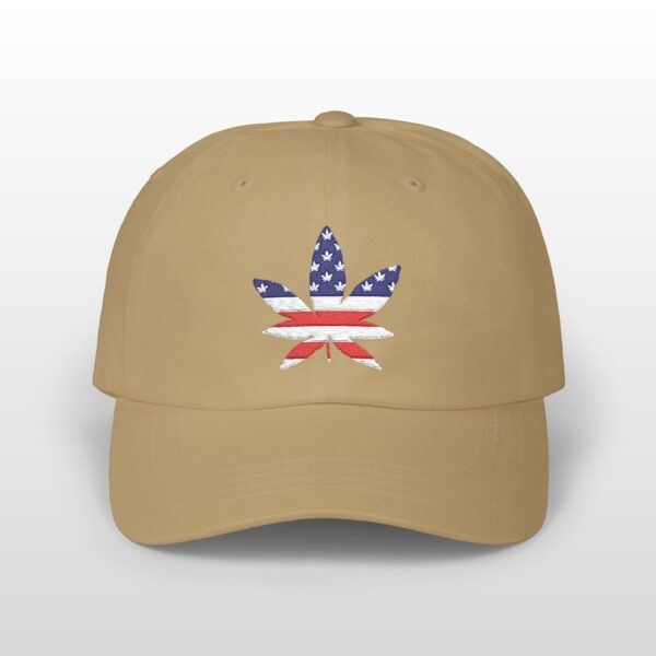 puff it up for freedom leaf embroidered 420 dad hat