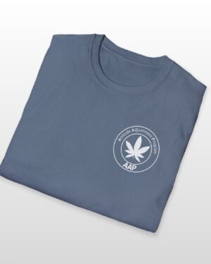 attitude adjustment program aap white pocket badge 420 tee