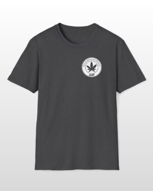 attitude adjustment program clear white pocket badge 420 tee