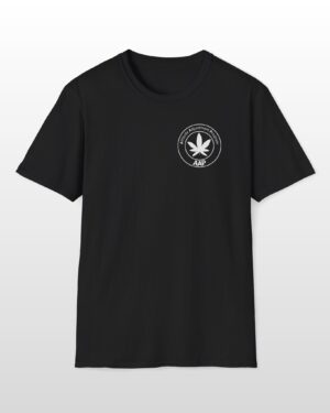attitude adjustment program aap white pocket badge 420 tee