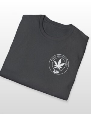 attitude adjustment program aap white pocket badge 420 tee
