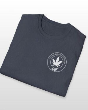 attitude adjustment program aap white pocket badge 420 tee