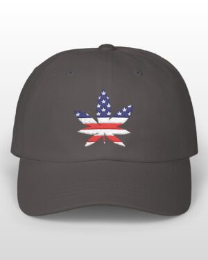 puff it up for freedom leaf embroidered 420 dad hat