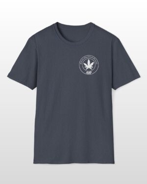 attitude adjustment program aap white pocket badge 420 tee