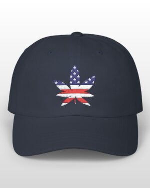 puff it up for freedom leaf embroidered 420 dad hat