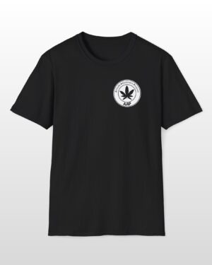 attitude adjustment program clear white pocket badge 420 tee