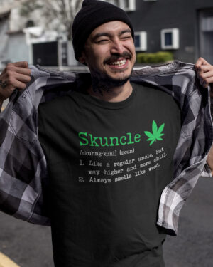 aap skuncle 420 tee black lifestyle male model 1x1